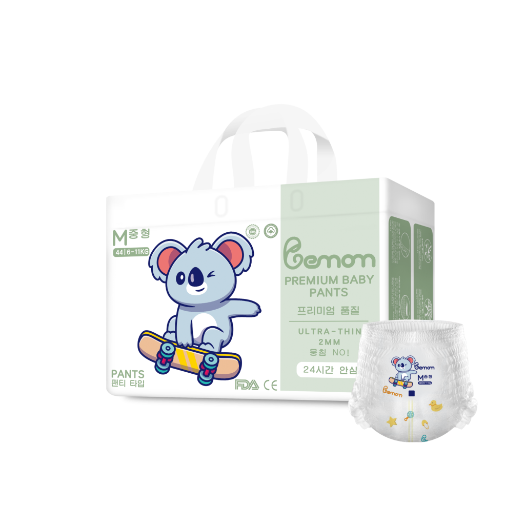 Thông tin tã trẻ em Bemom Hàn Quốc 100% cotton, siêu mỏng 1.45mm, hút tới 1200ml nước