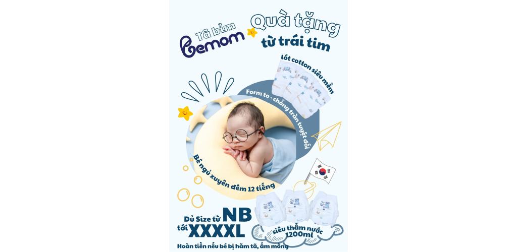 Sản phẩm mới của BEMOM - Tã/bỉm số 1 Hàn Quốc