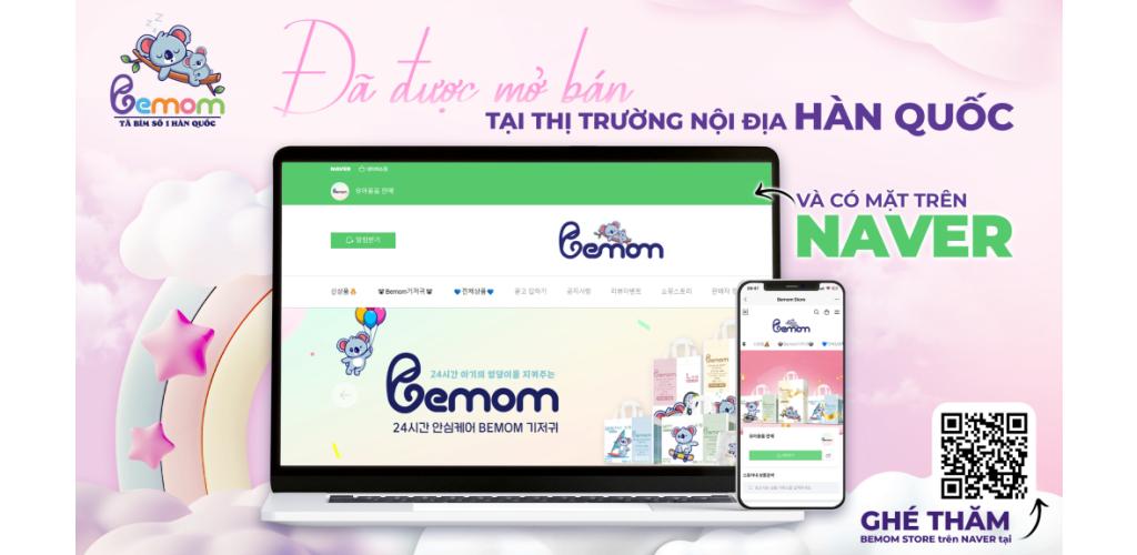 Tã bỉm Bemom chuẩn "Nội địa Hàn Quốc"